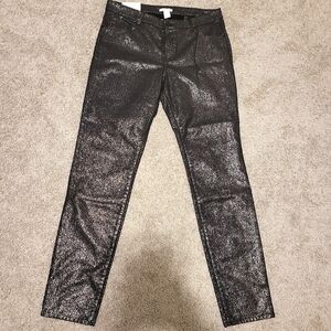 H&M Glittery Black Skinny Pants